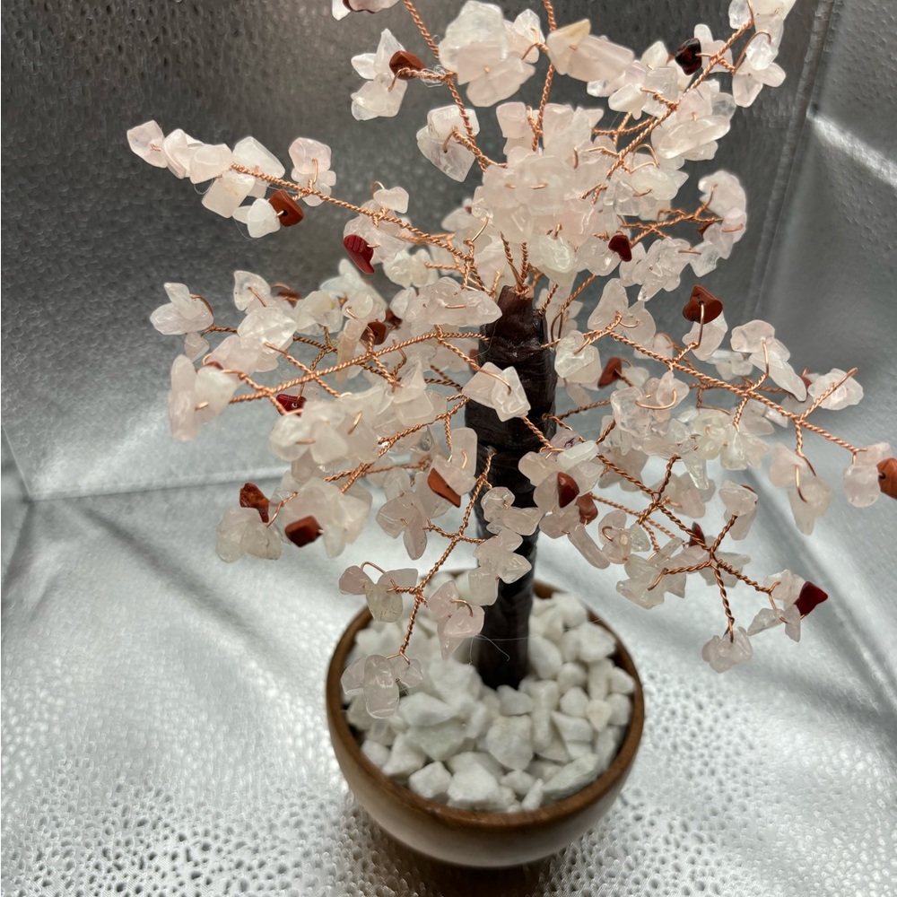 Árbol de la vida de cuarzo rosado - Picture 3 of 10